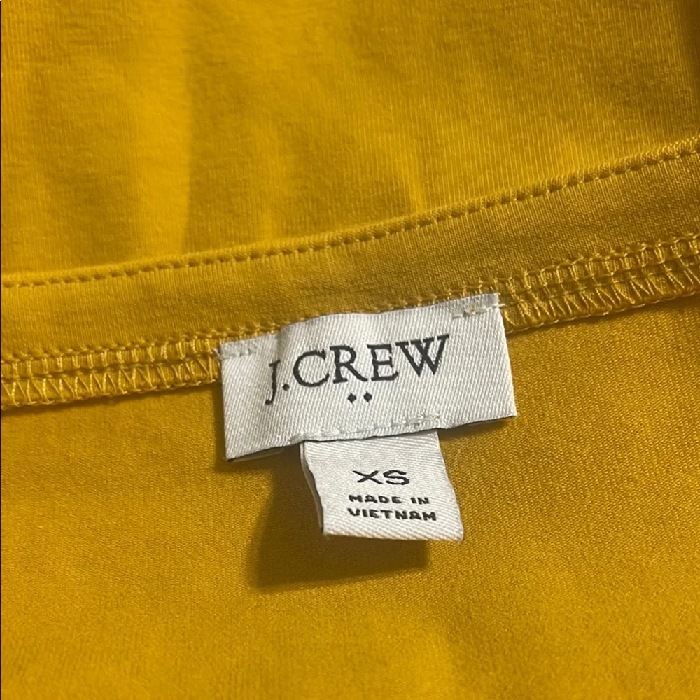 J Crew Womens Size XS Yellow Marigold Square Neck Shirt Blouse